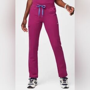High Waisted Yola Skinny Scrub Pant || Raspberry Sorbet || Figs